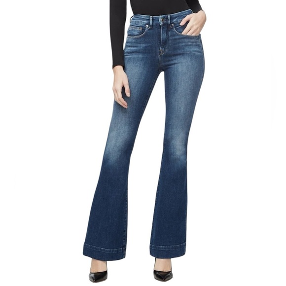 Good American Good Flare Trouser Hem Jean Women’s Size 6 / 28 - Picture 1 of 10